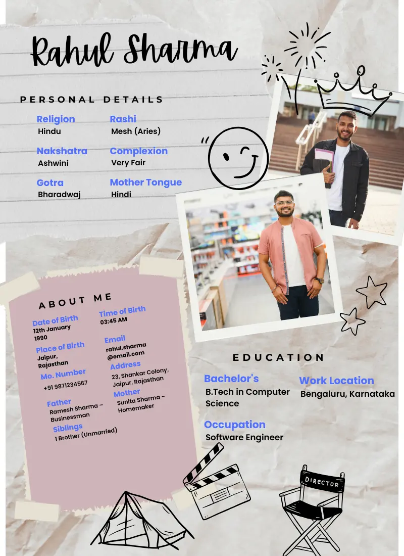 Free Marriage Biodata Formats